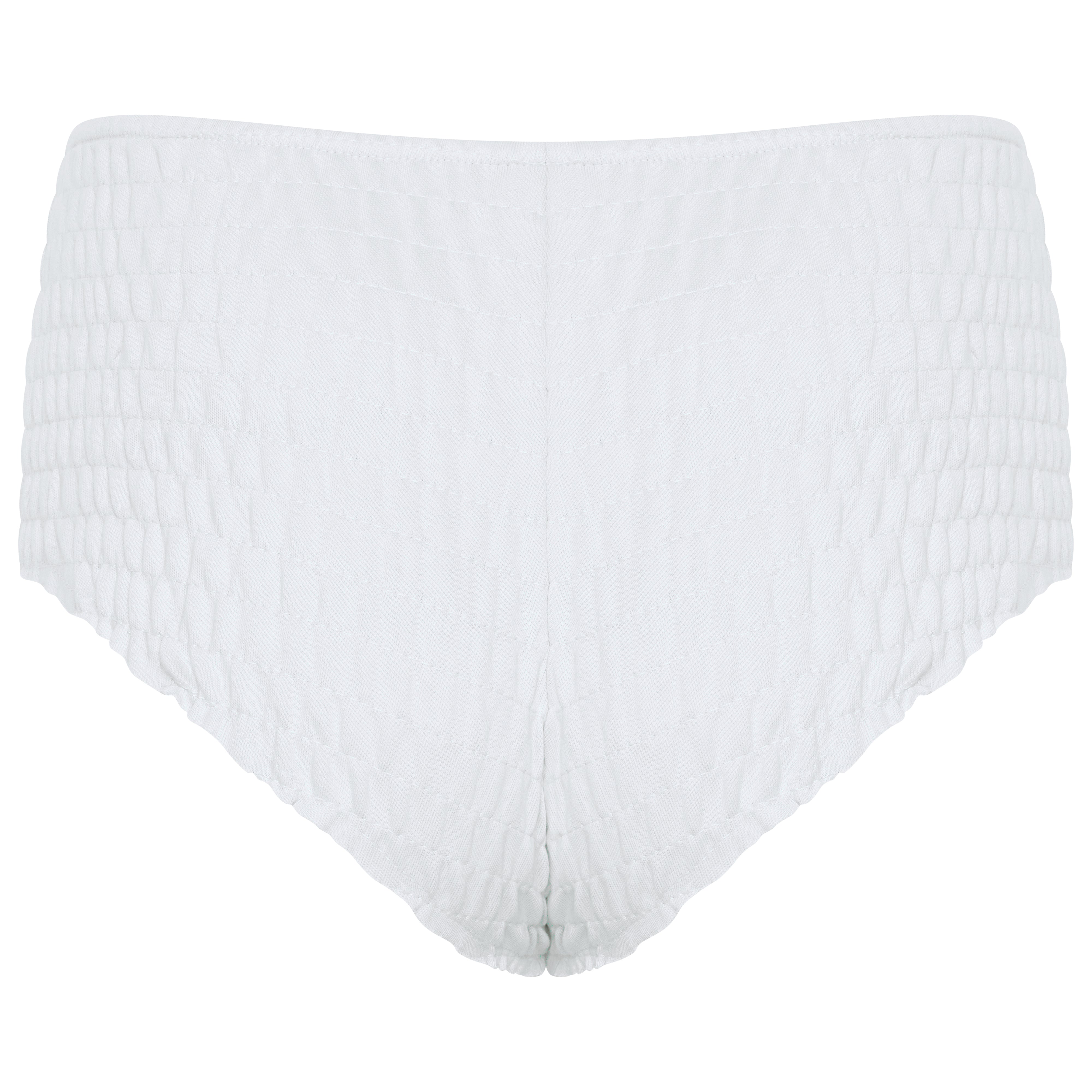 SHIRRED SHORT WHITE