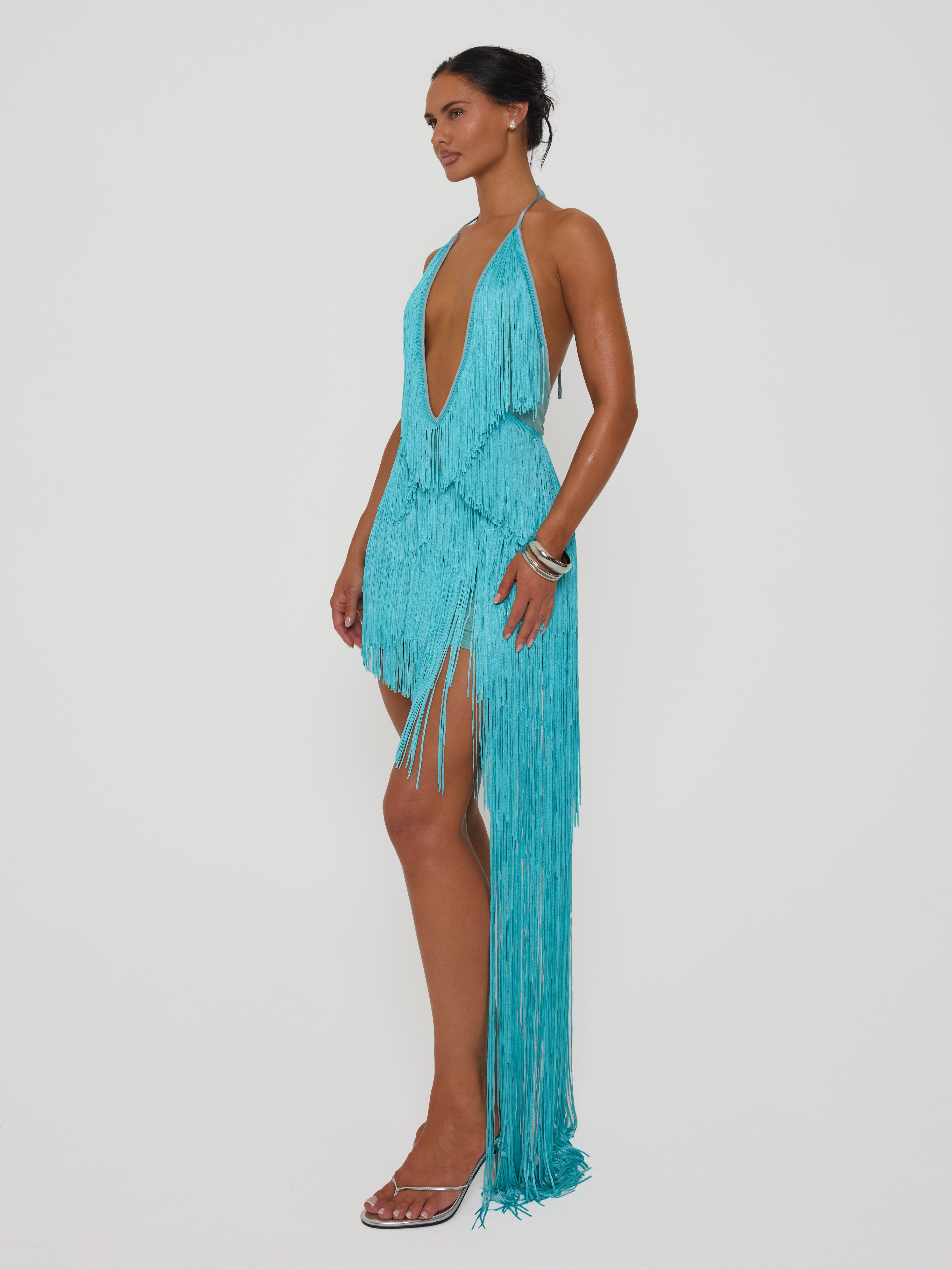 Fringe Dress Lagoon