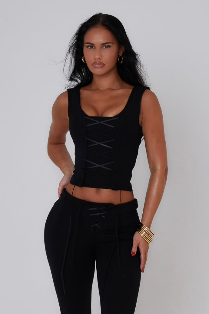 CORSET TOP BLACK