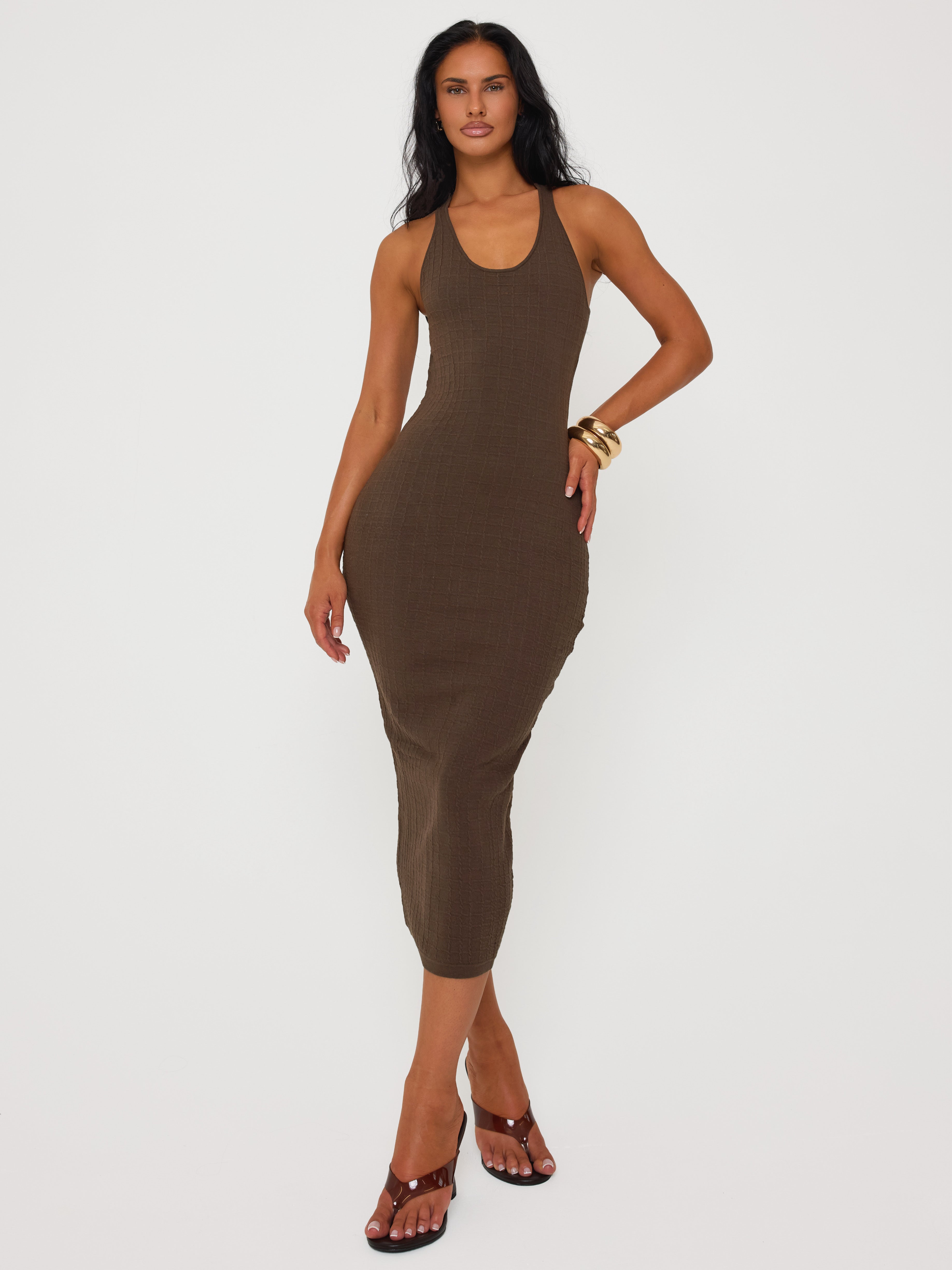 Embossed Dress Cacao