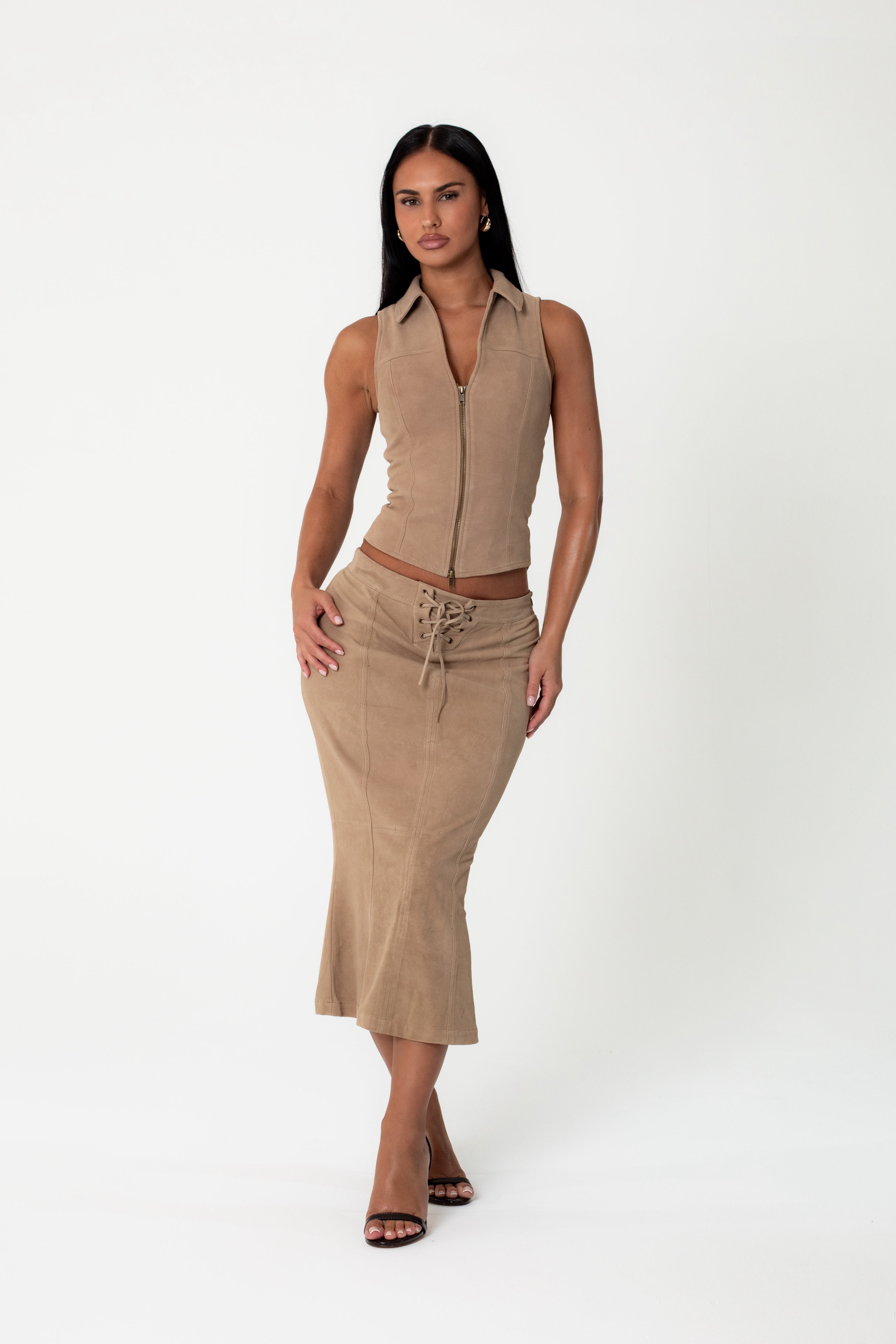 SUEDE SKIRT