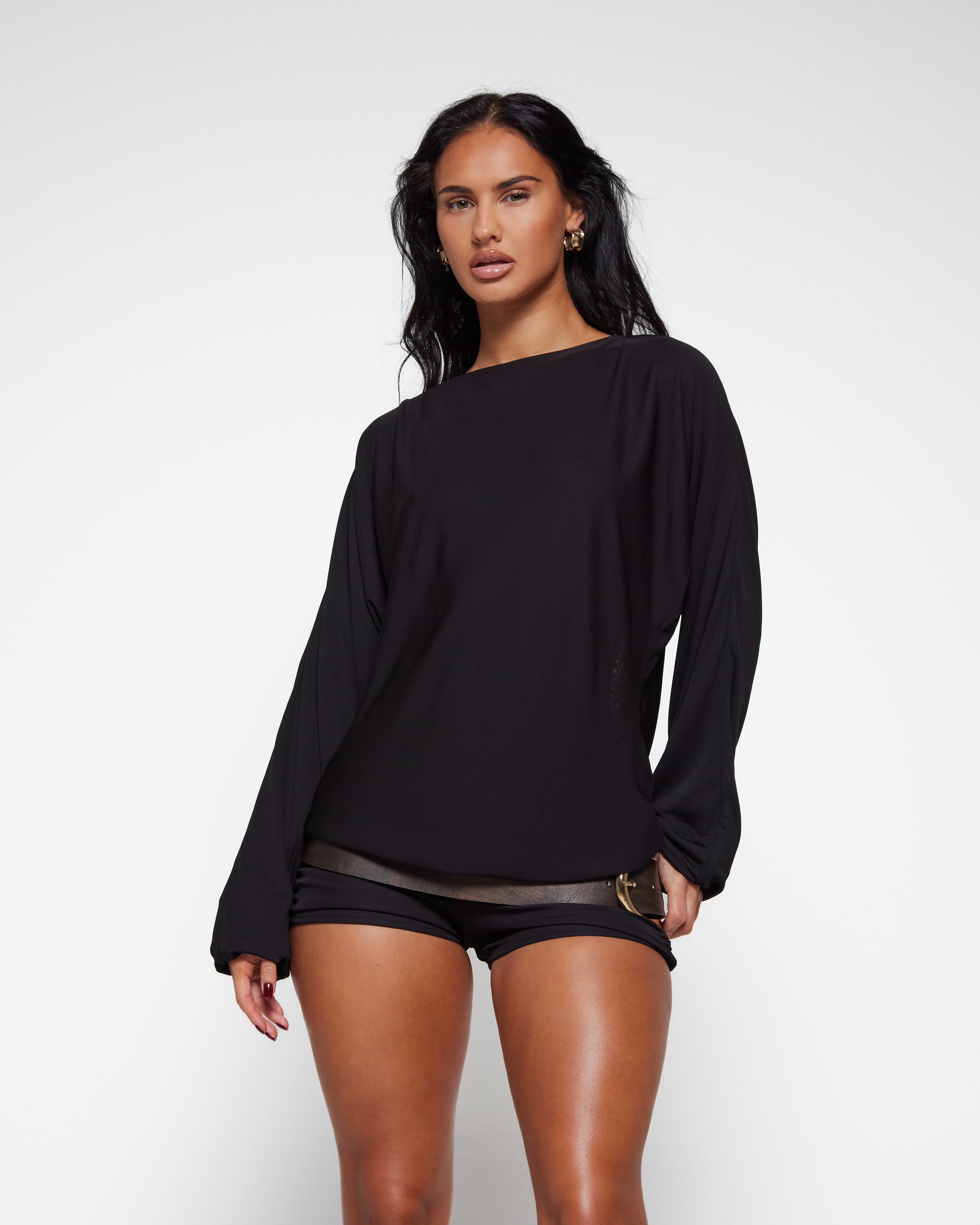 BACKLESS PLAYSUIT NOIR