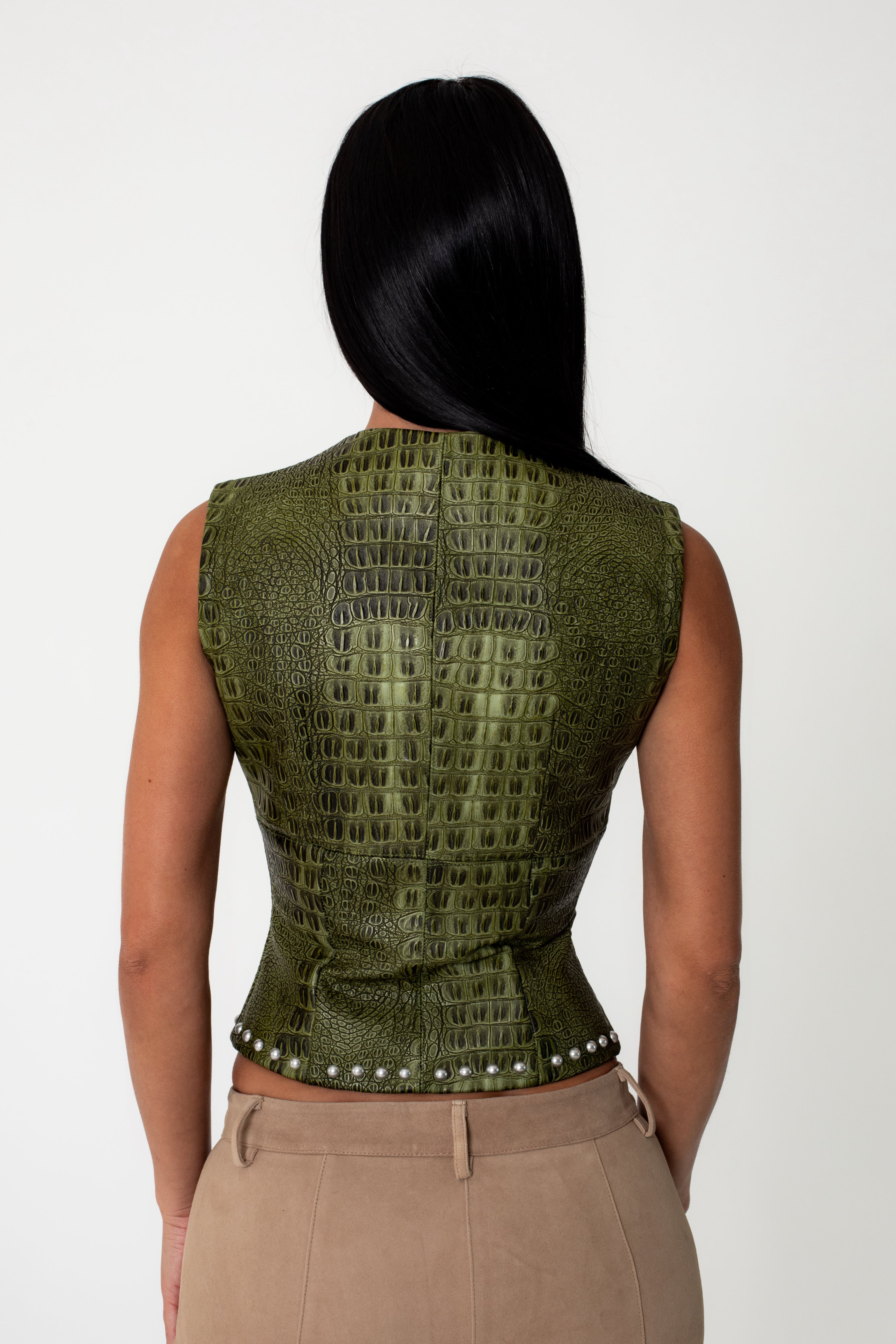 CROC ZIP UP VEST CYPRESS