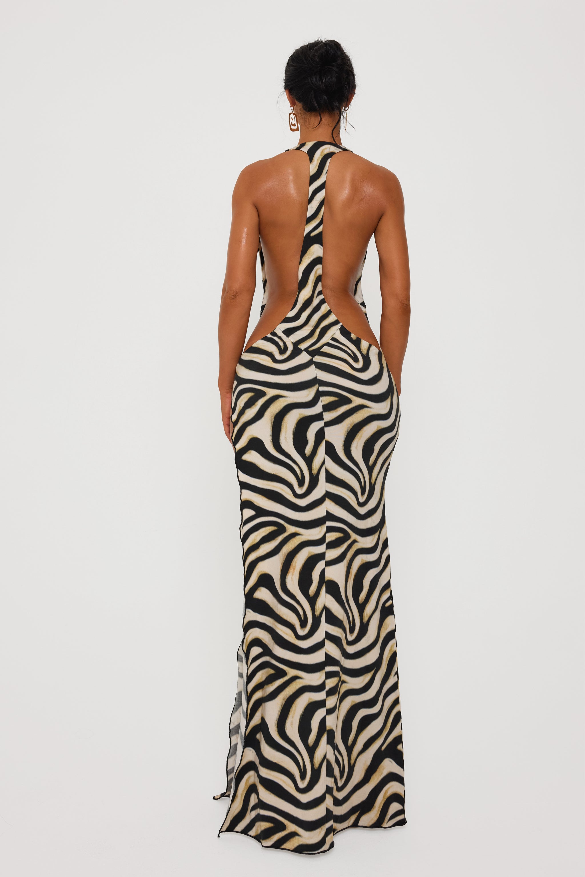 Bare Drape Dress Zebra