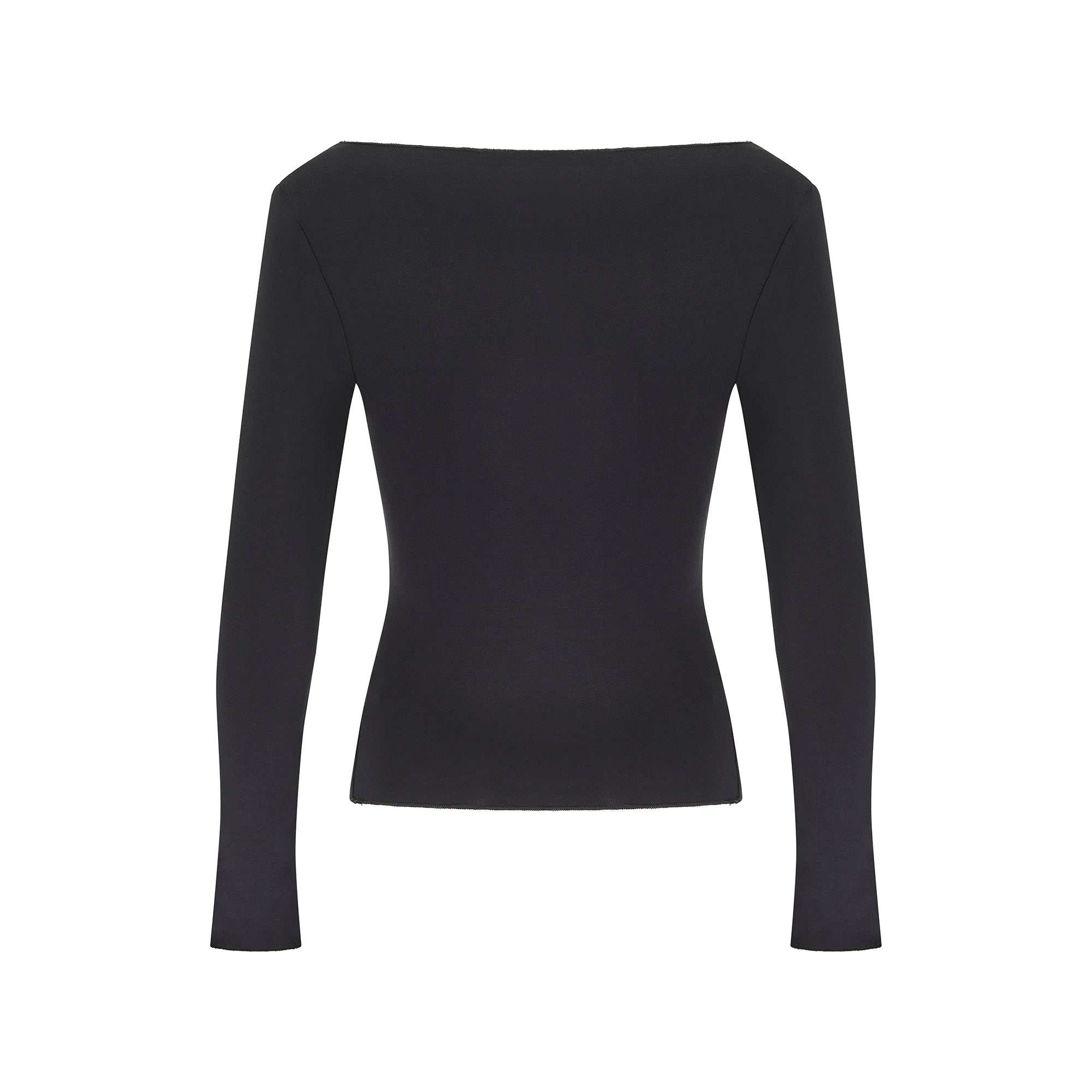 BLACK SEMI SHEER TOP