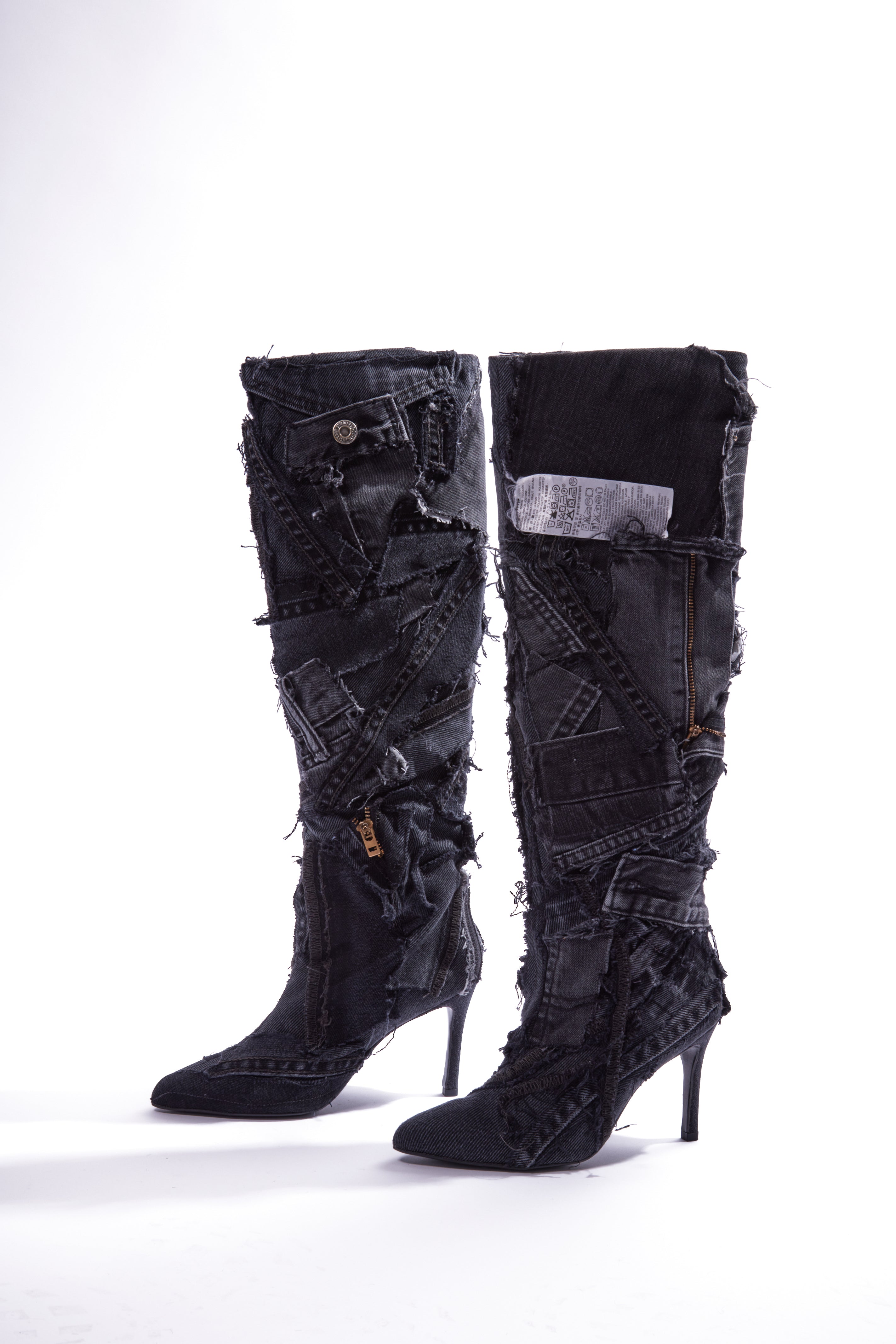 GREY DENIM BOOT