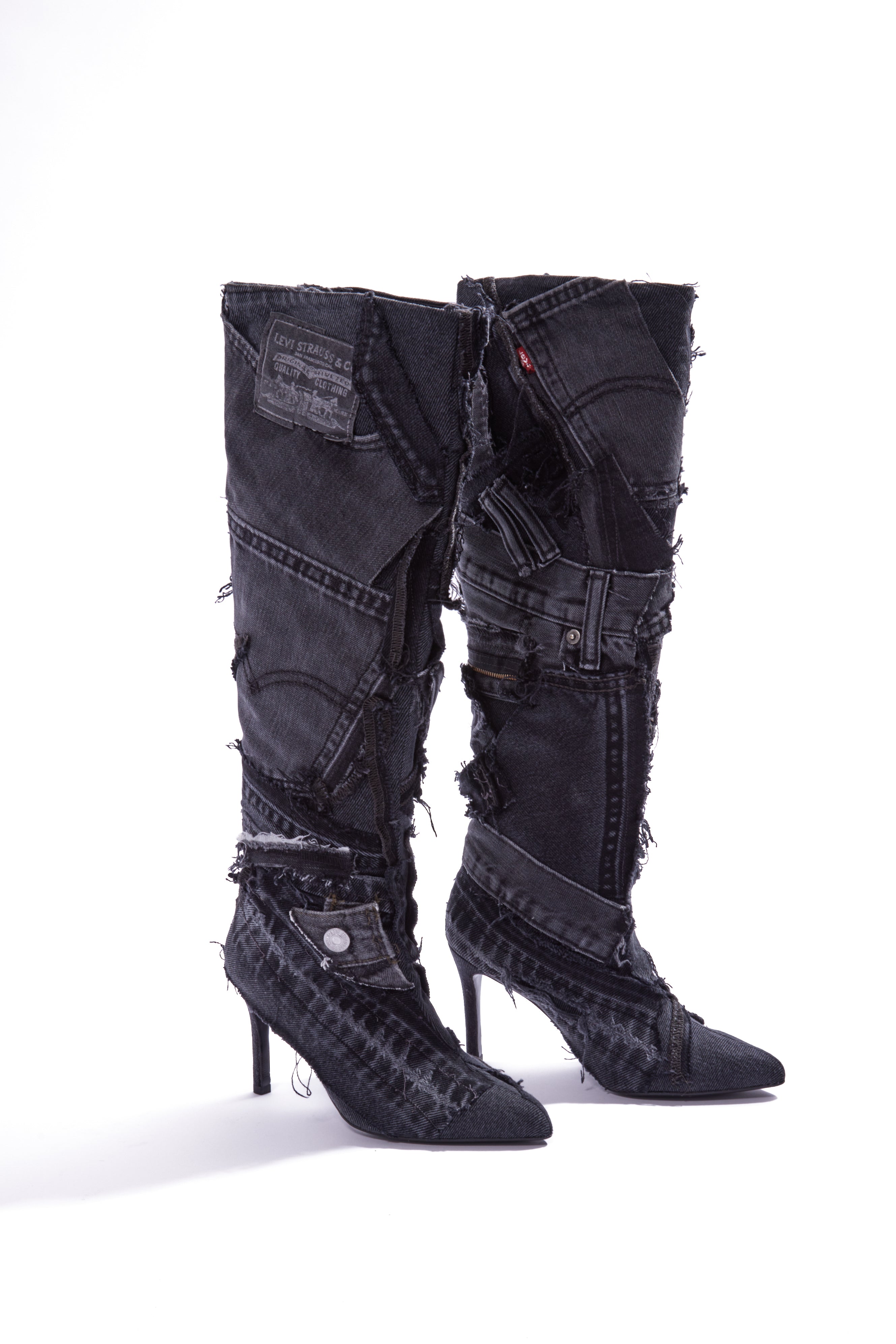 GREY DENIM BOOT