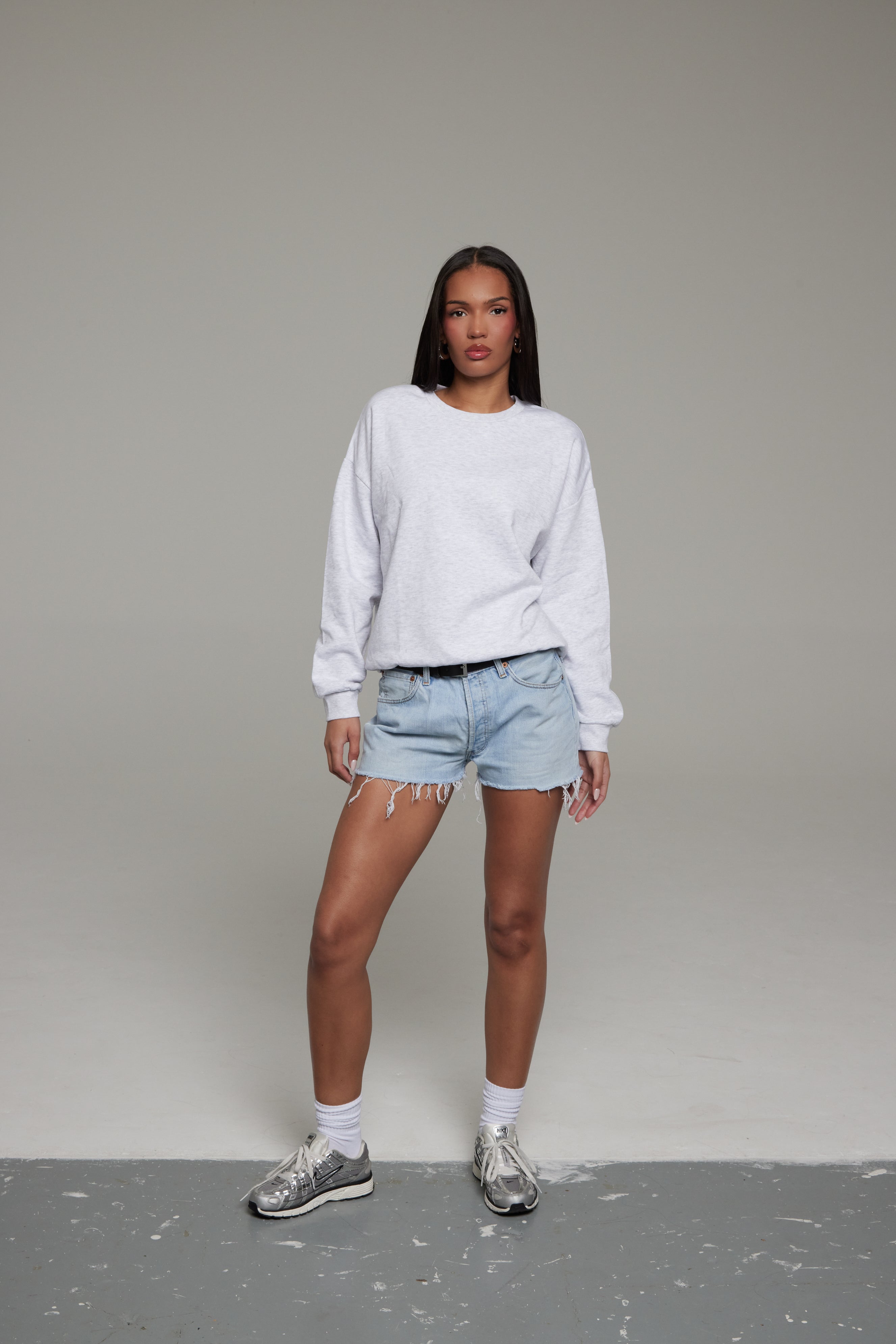 BLUE CROPPED SHORT