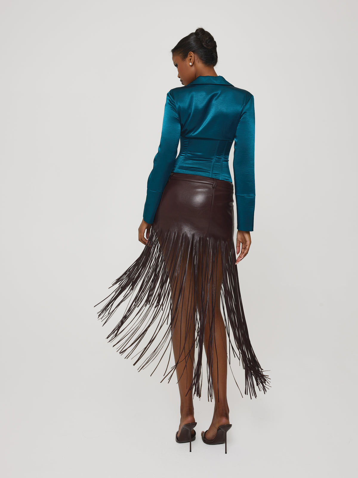 Tassel Trim Skirt Fig