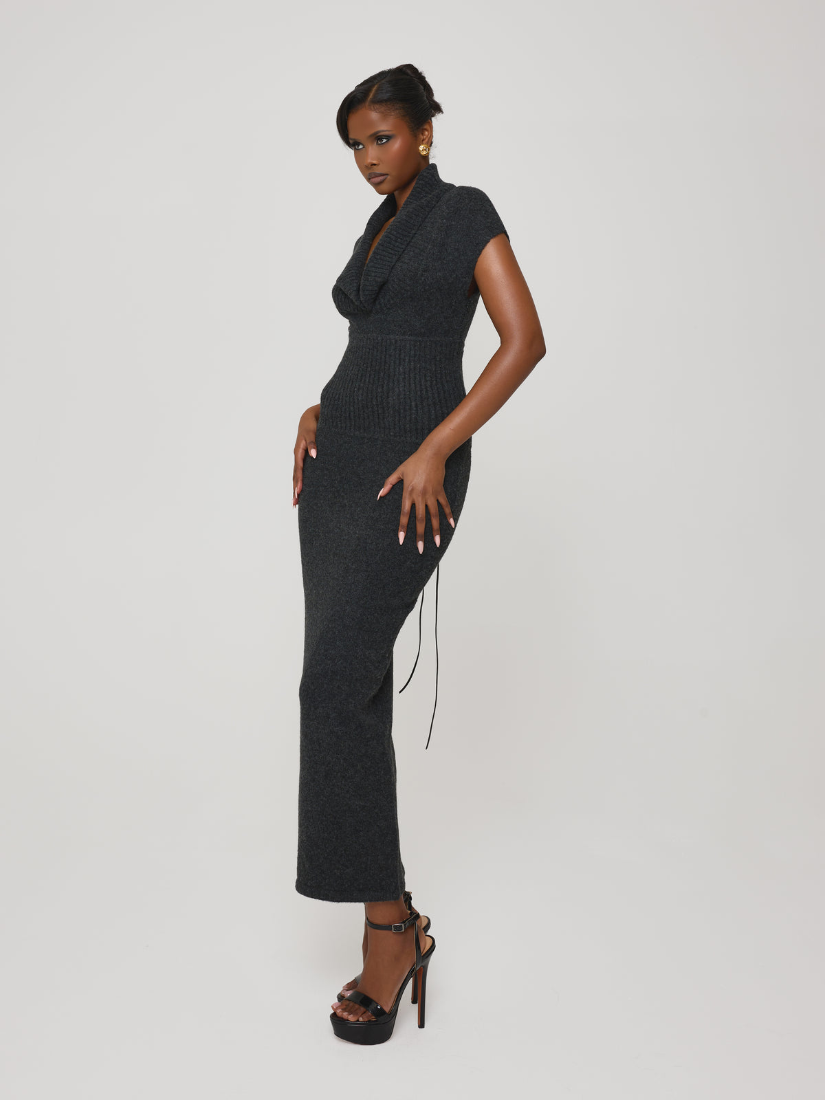 Knit Corset Dress Smoke