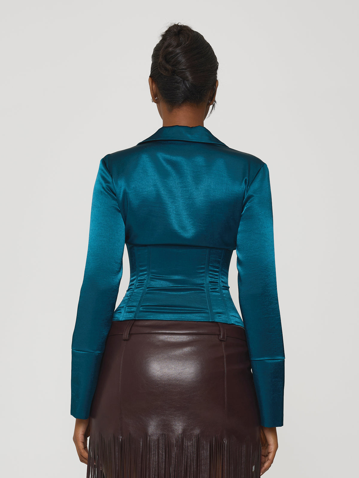 Corsetted Shirt Teal