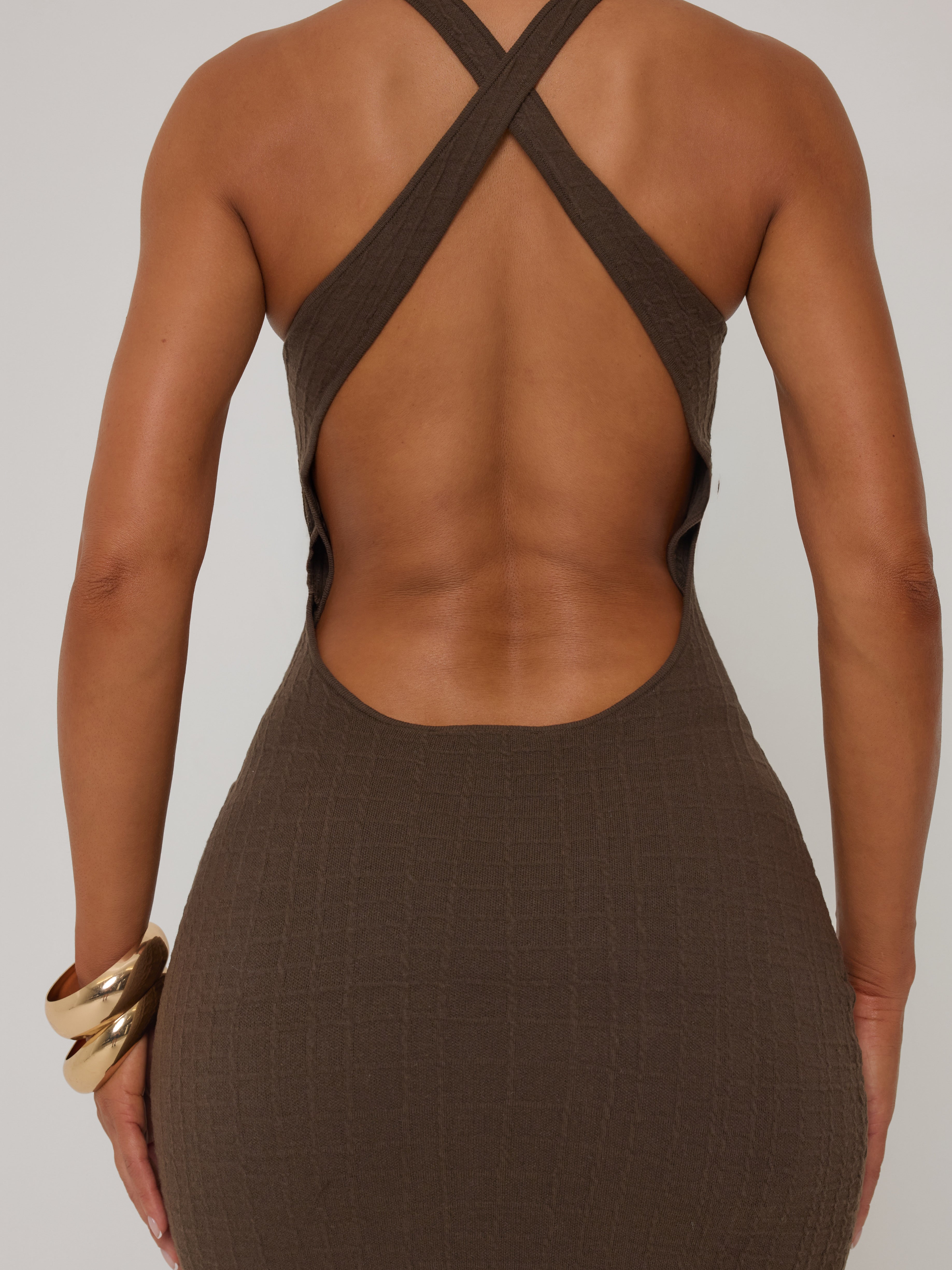 Embossed Dress Cacao