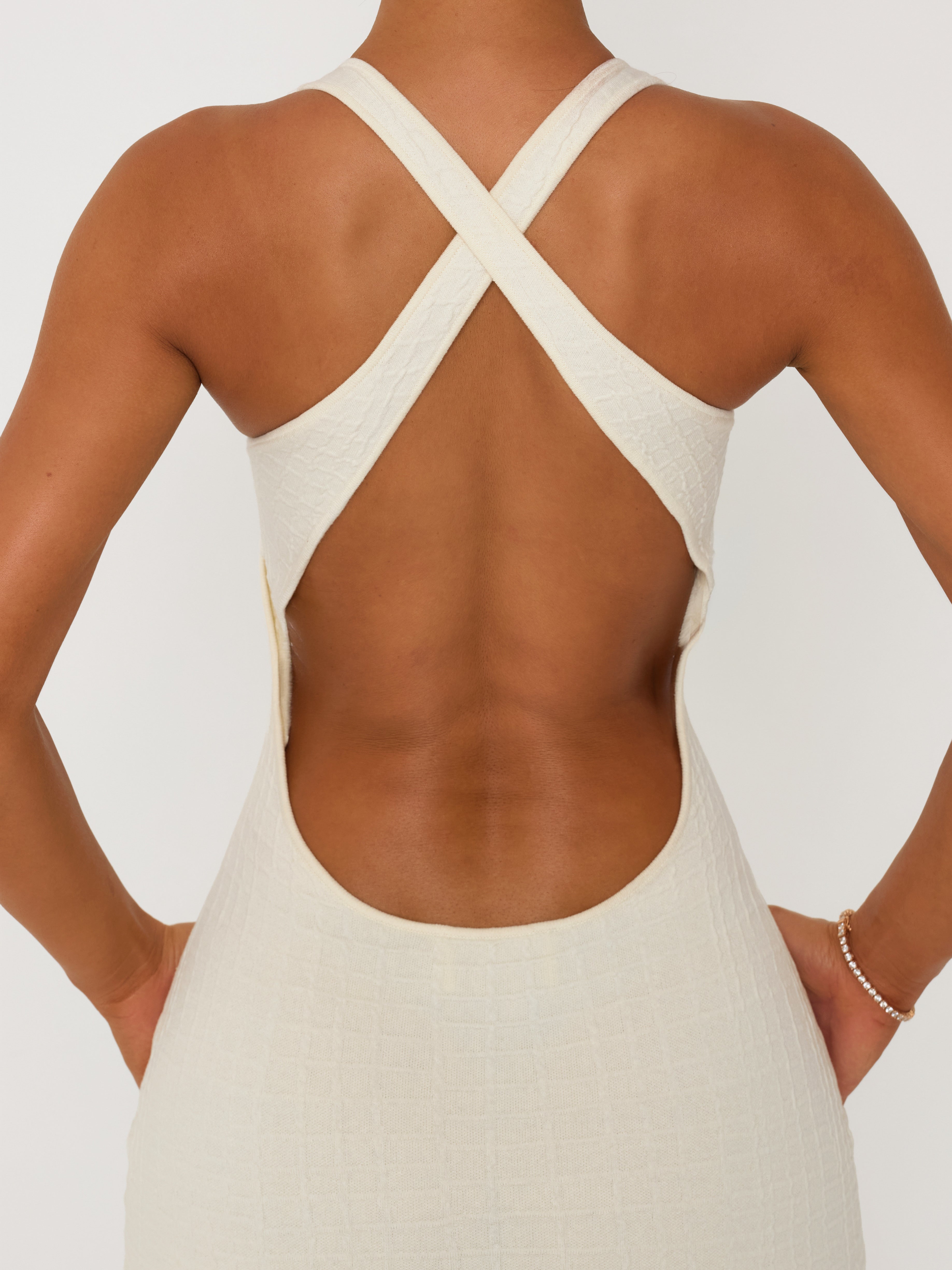 Embossed Dress Vanilla Bean