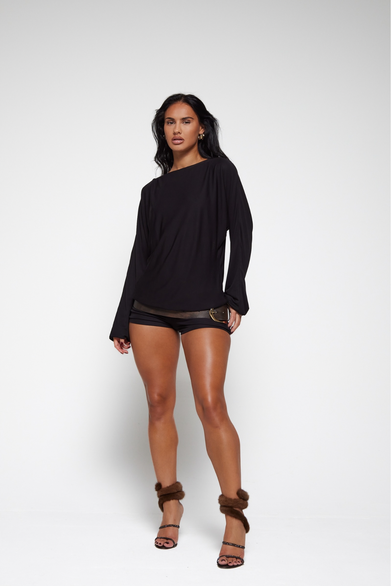 BACKLESS PLAYSUIT NOIR