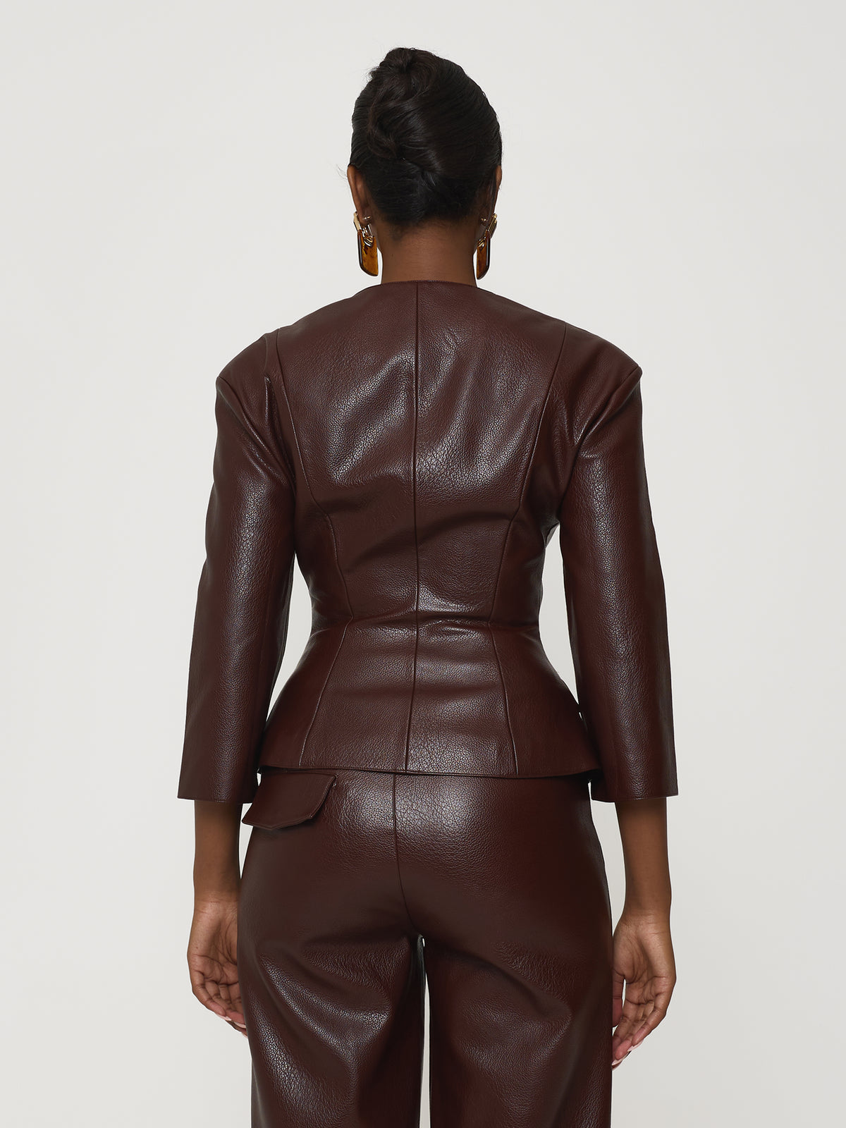 Peplum Jacket Burgundy