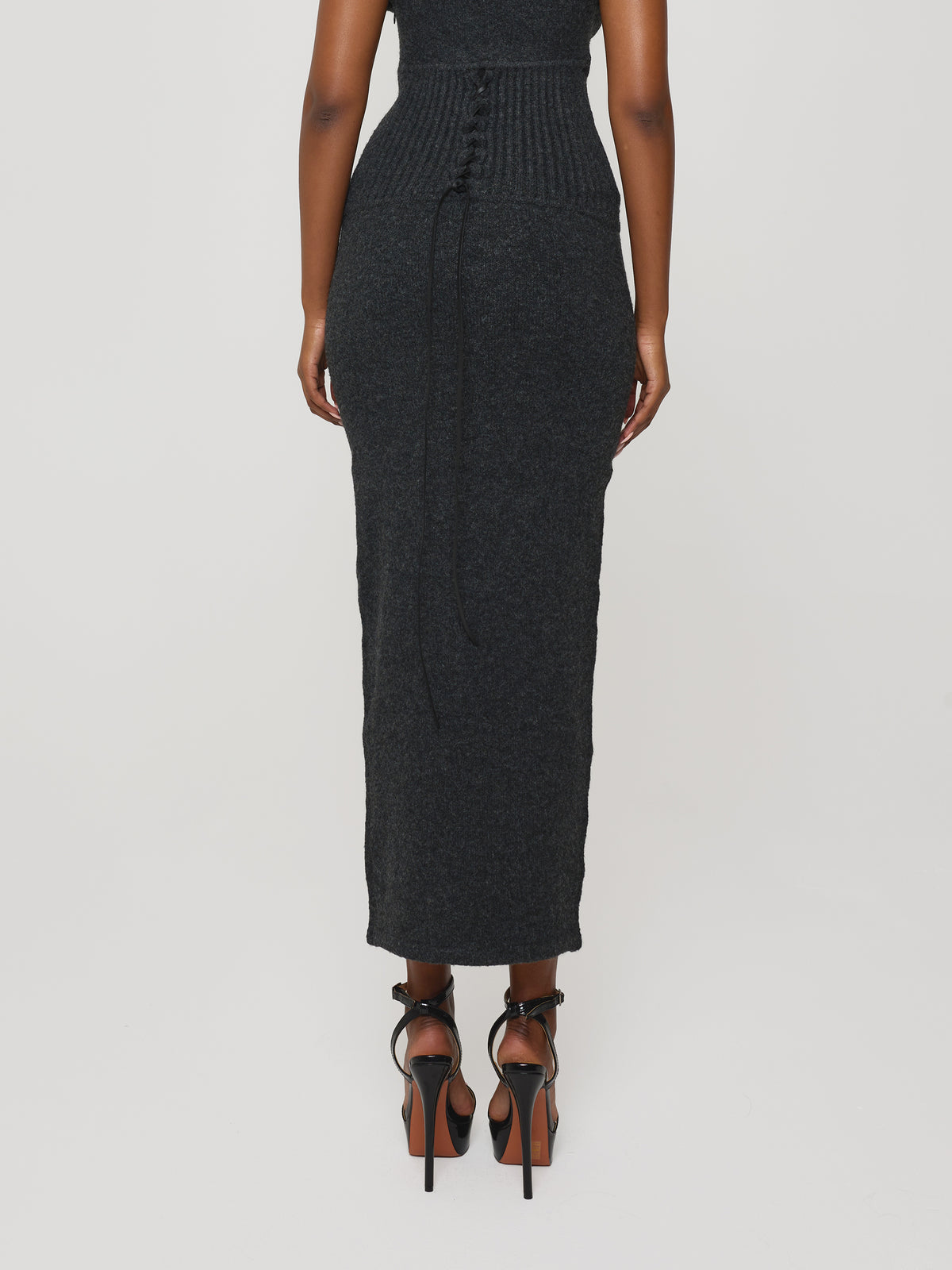 Knit Corset Dress Smoke