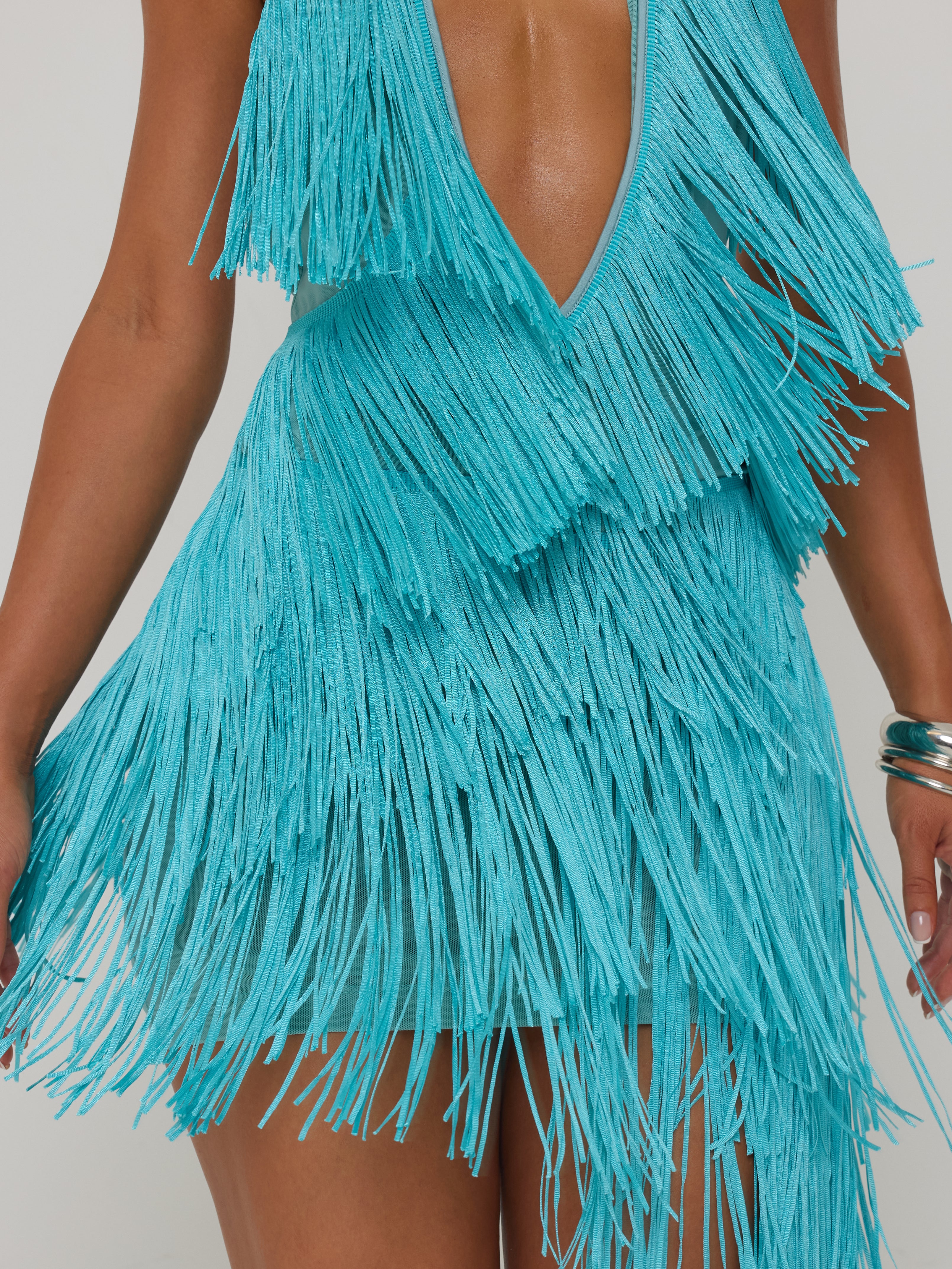 Fringe Dress Lagoon