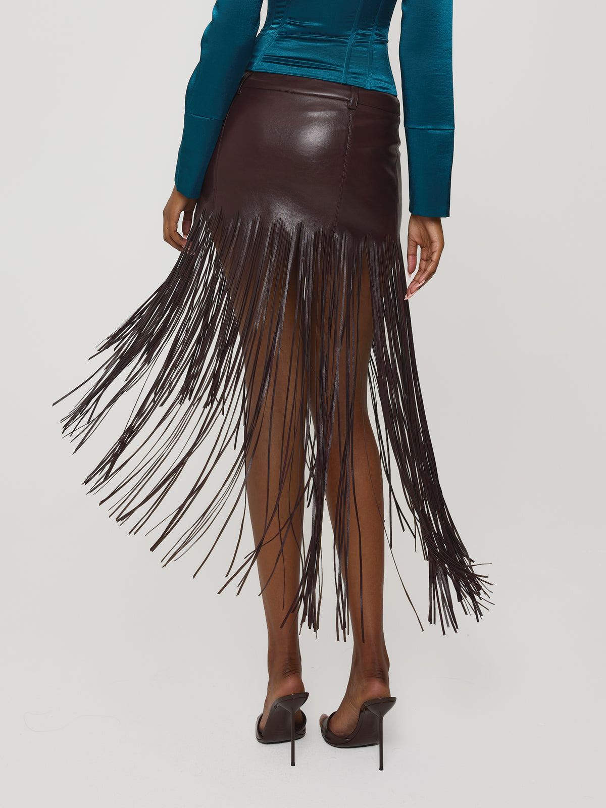 Tassel Trim Skirt Fig