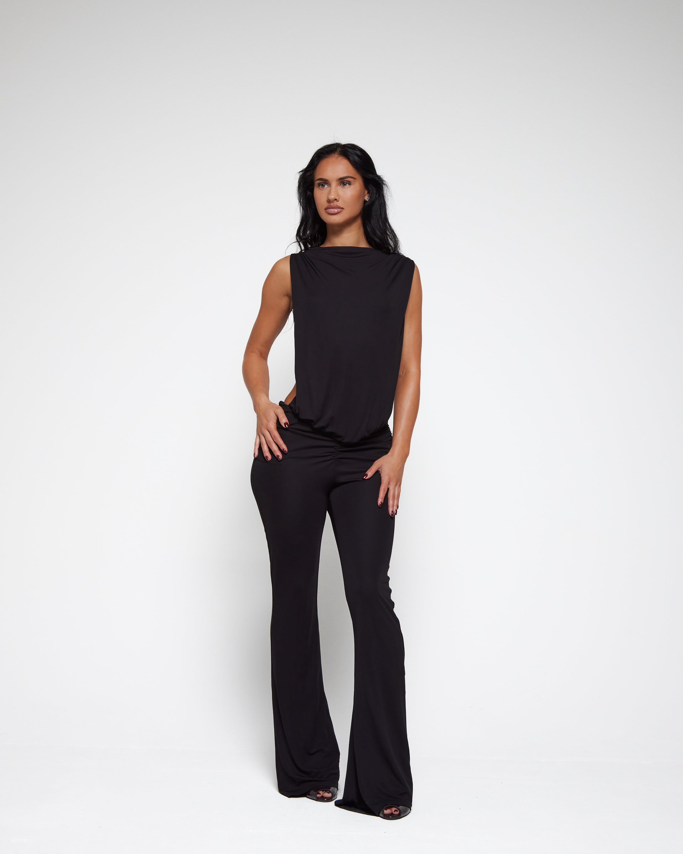 DRAPE JUMPSUIT NOIR
