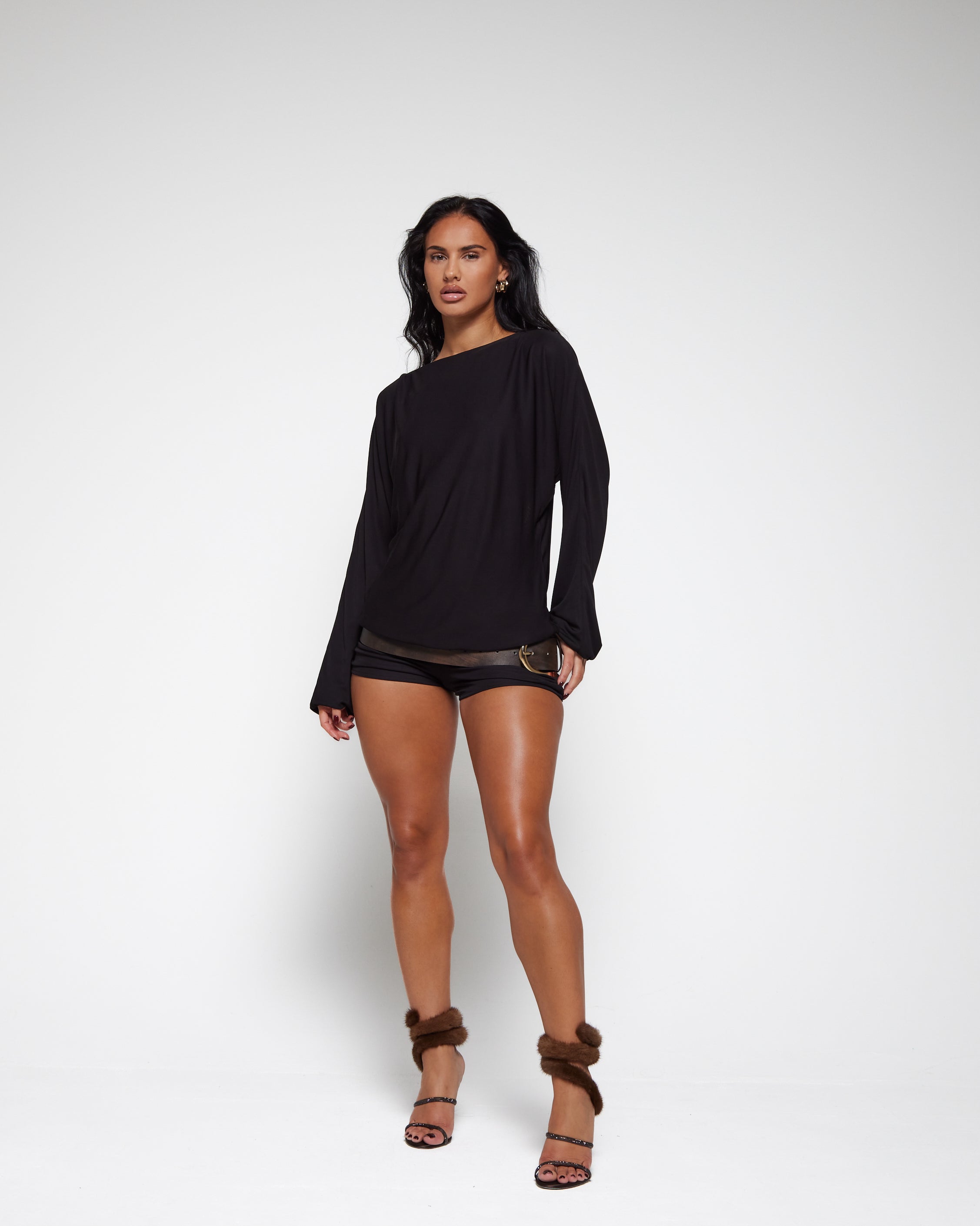 BACKLESS PLAYSUIT NOIR