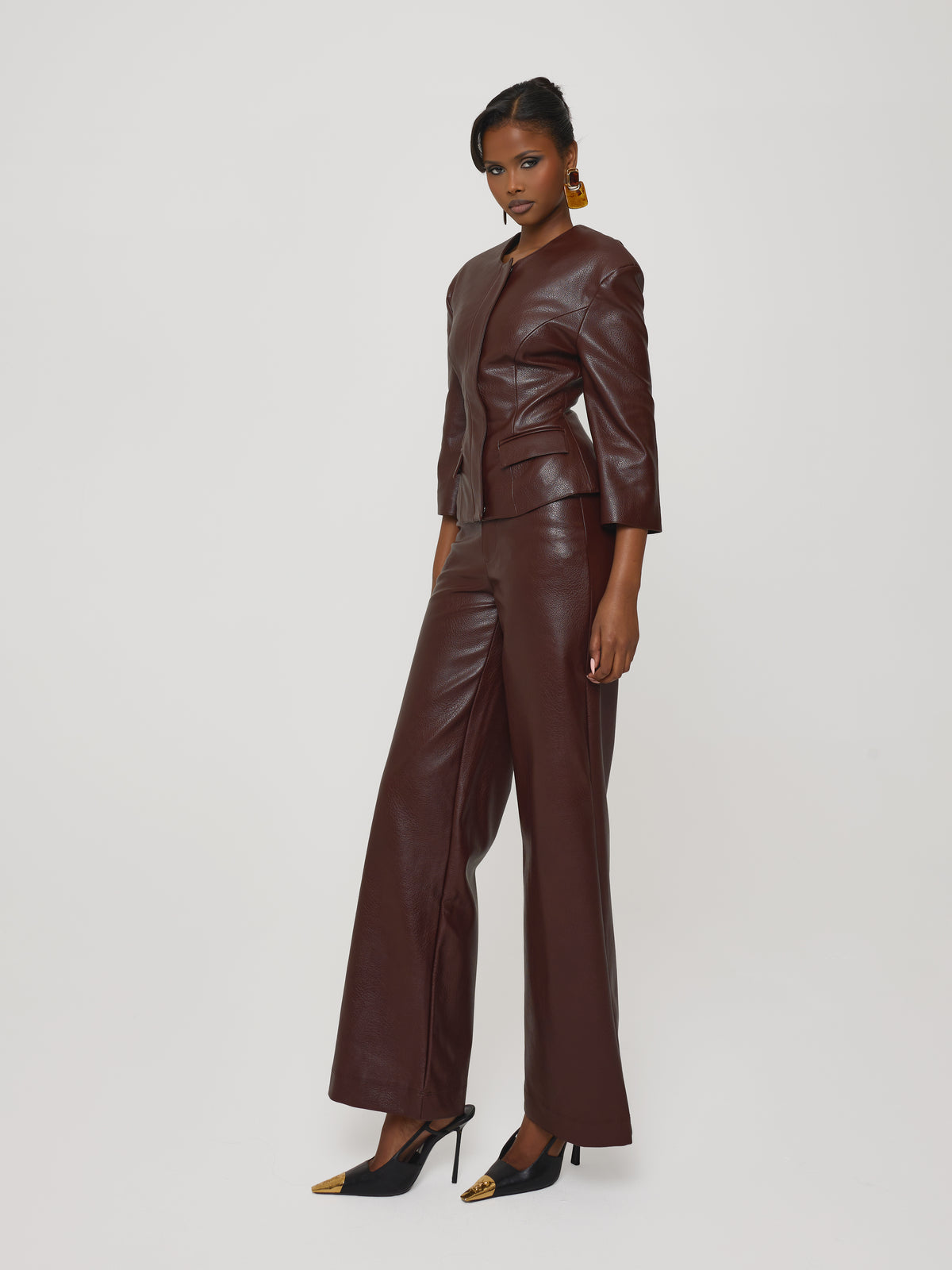 Peplum Jacket Burgundy