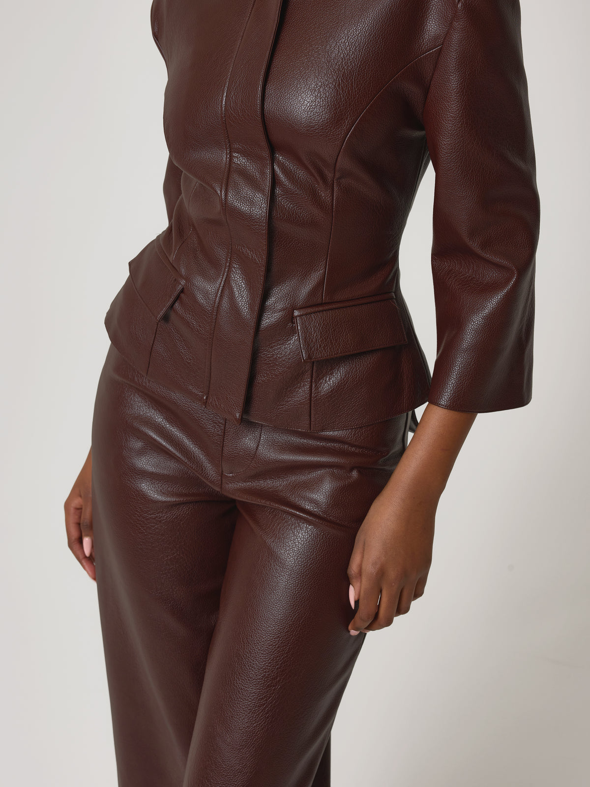 Peplum Jacket Burgundy