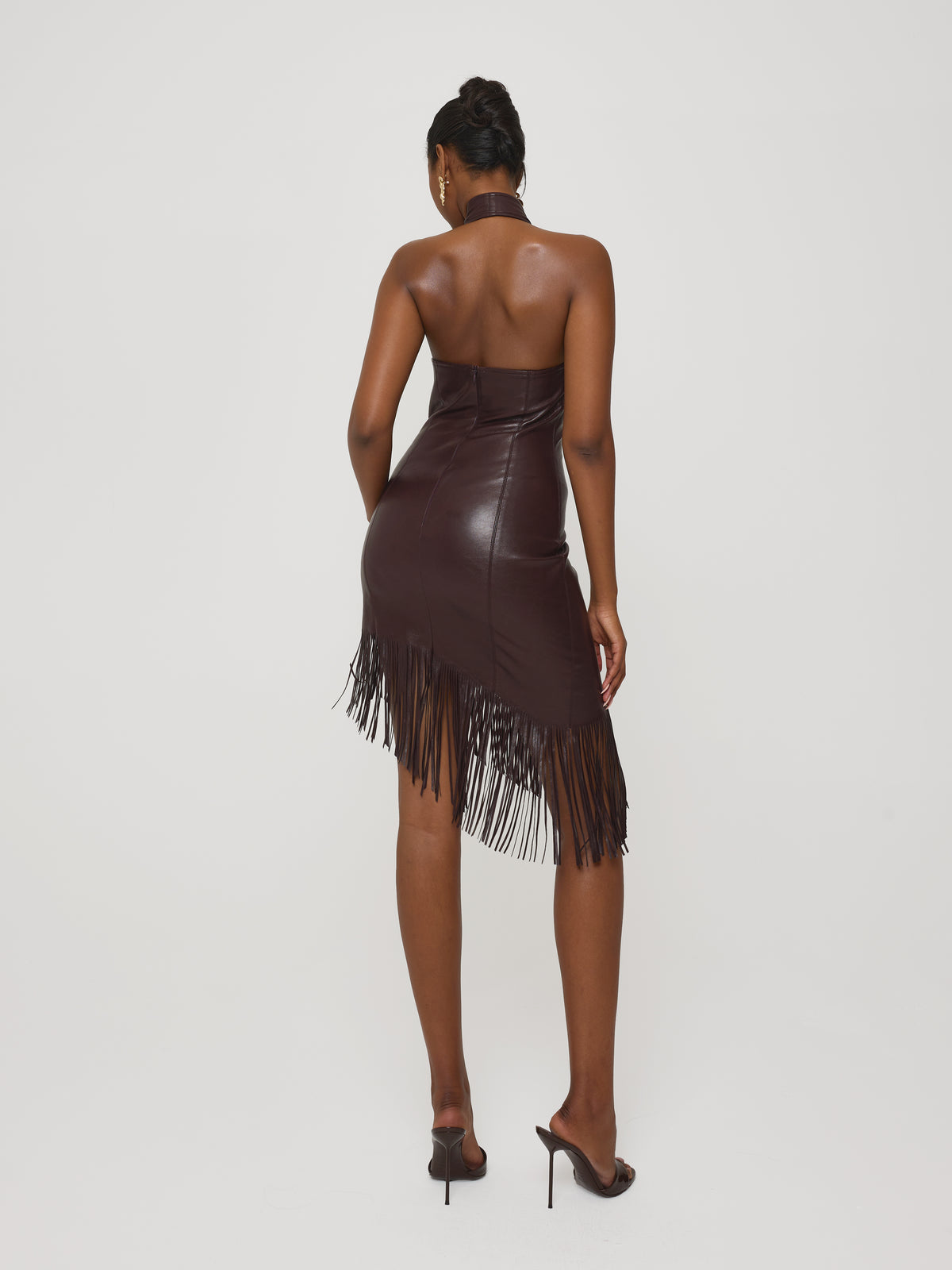 Tassel Trim Dress Fig