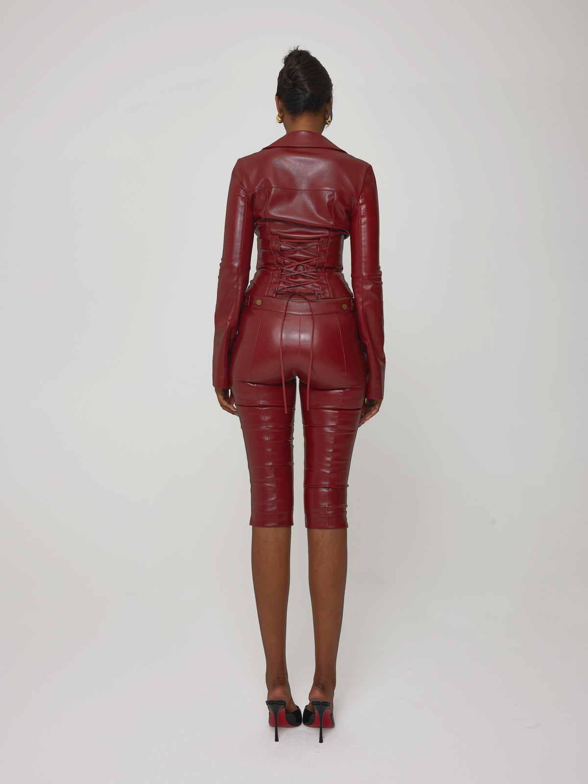Collared Zip Up Cherry