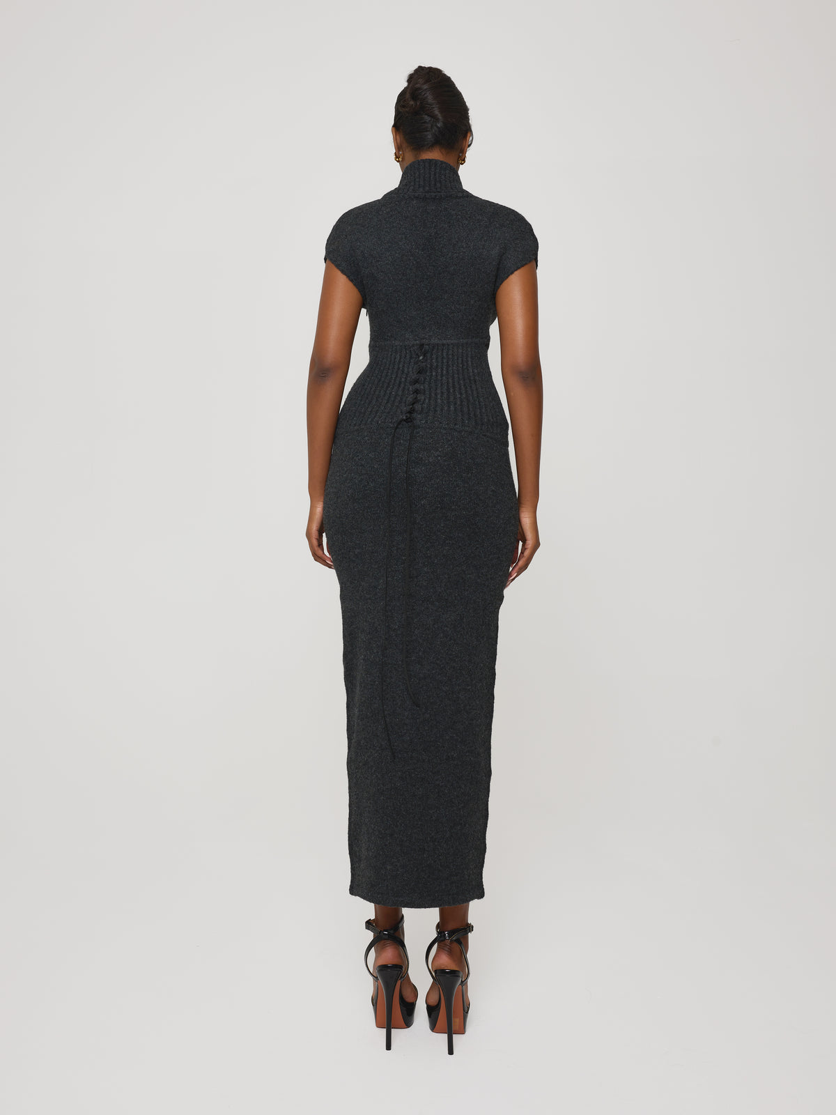 Knit Corset Dress Smoke