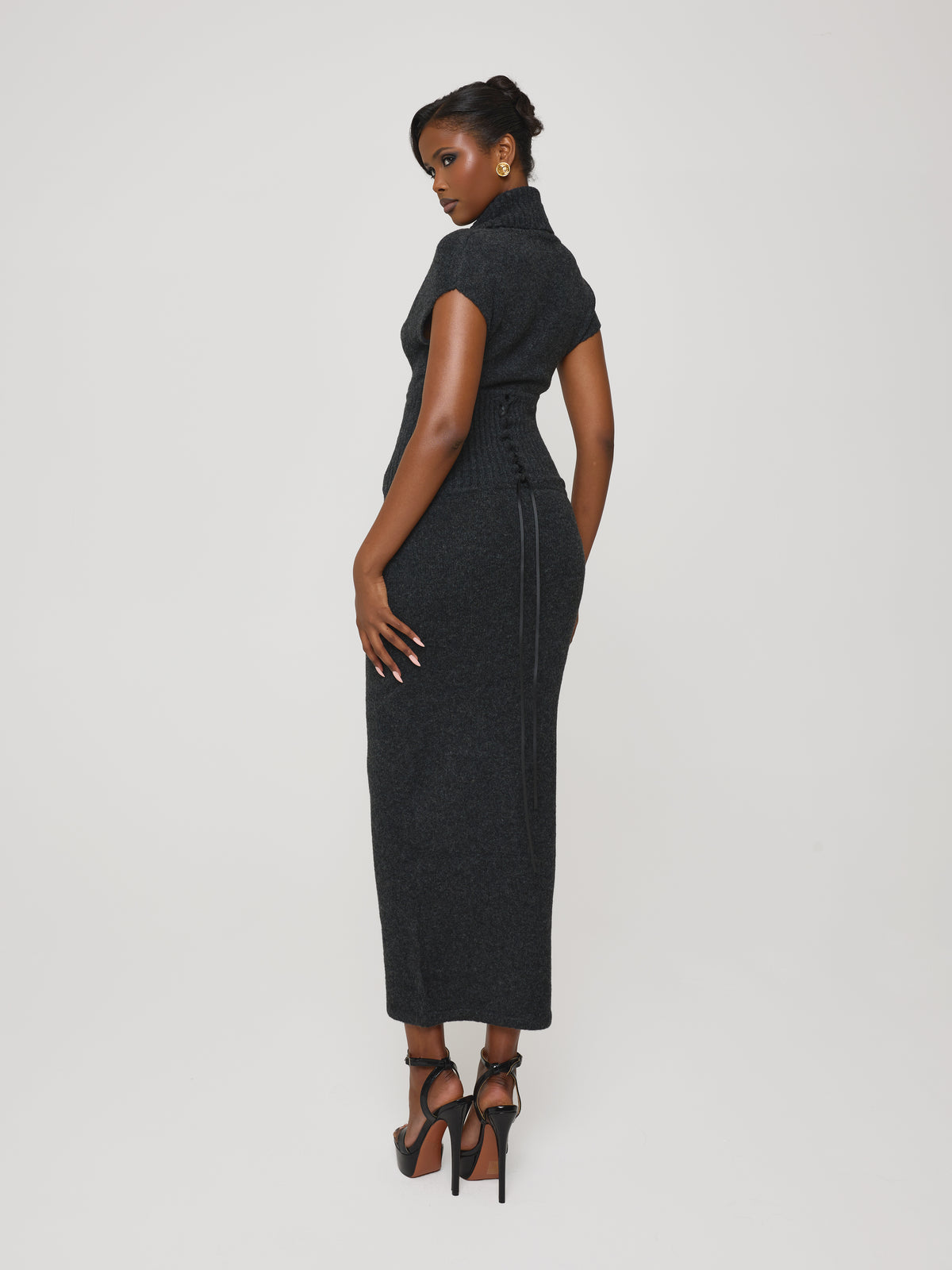 Knit Corset Dress Smoke